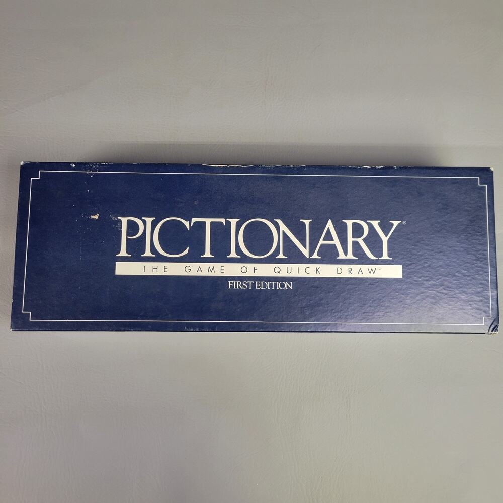 VINTAGE Pictionary Game First Edition COMPLETE 1985 Classic Drawing Board Game